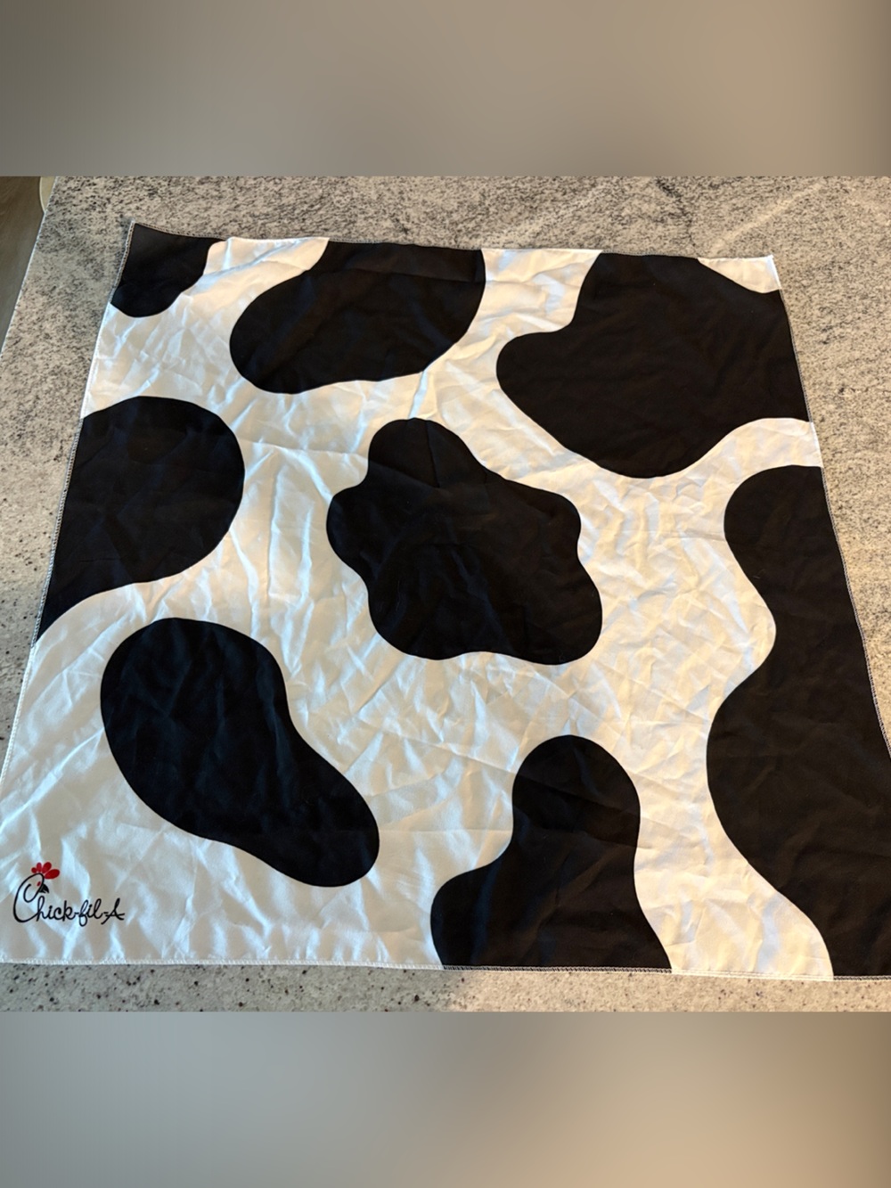 Black and White Cow Print Chick-Fil-A bandanna